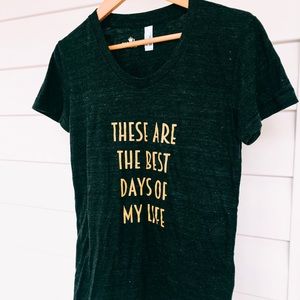 American Apparel Graphic T-Shirt Black & Gold